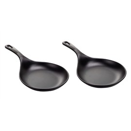 2 pcs Medium Size 28.2 cm Heat-Resistant Stylish Korean Tableware for Mukbang - Chaosong123 Korean Mukbang Spoon - Choose from Multiple Colors (Black)