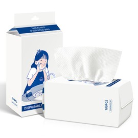 200 Stück Gesichtsreinigungstücher, Einweg Baumwoll Abschminktücher Ultraweich Einmalwaschlappen für Empfindliche Haut, Babytücher, Hautpflege, Make-up-Entfernung, Reinigung