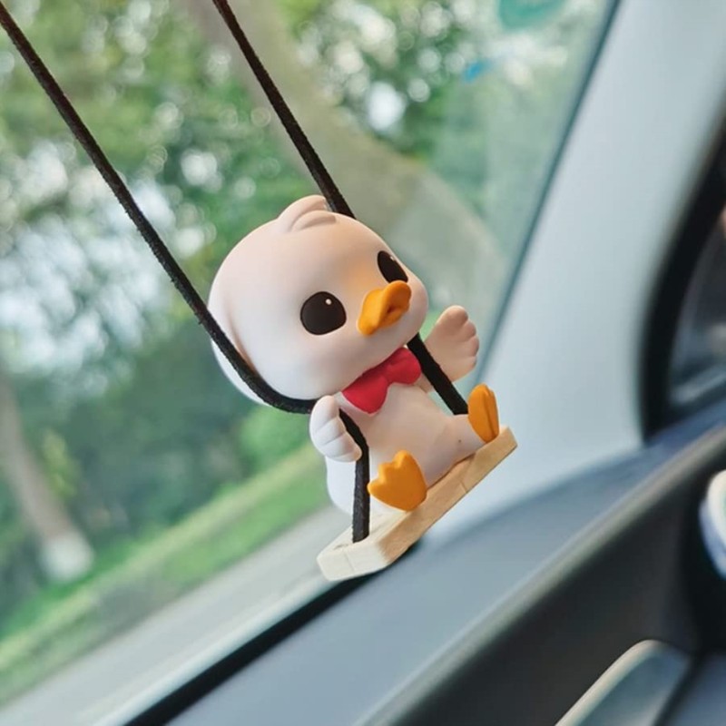 Swing Duck Car Hanging Ornament Cute Swing Duck Car Rear