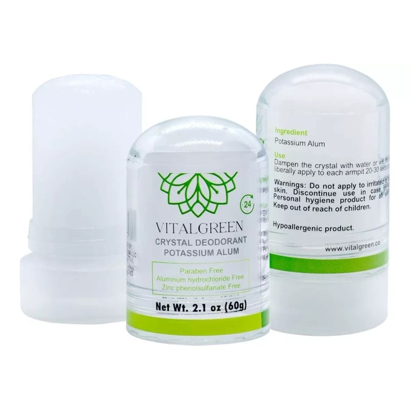 Vital Green Desodorante Piedra Cristal Alumbre 3 Pack Vital Green