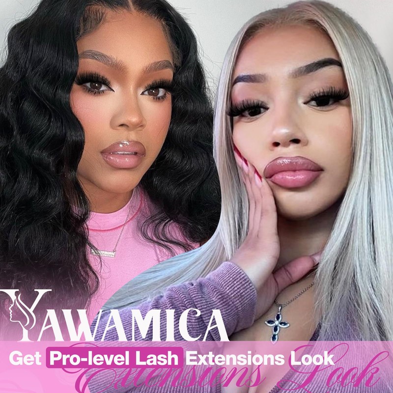 Yawamica Fluffy Lash Clusters Thick 200D Volume Eyelash Clusters 14-20mm