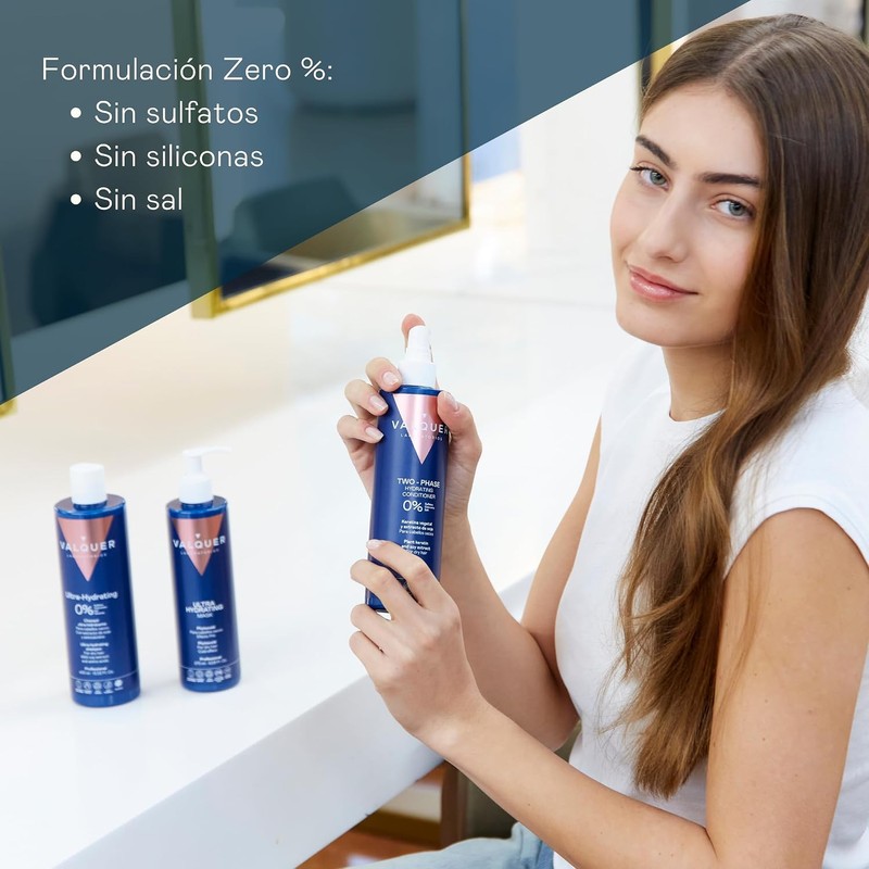 Valquer Pack Ultra Hidratante Shampoo, Mascarilla y Acondicionador Bifásico.