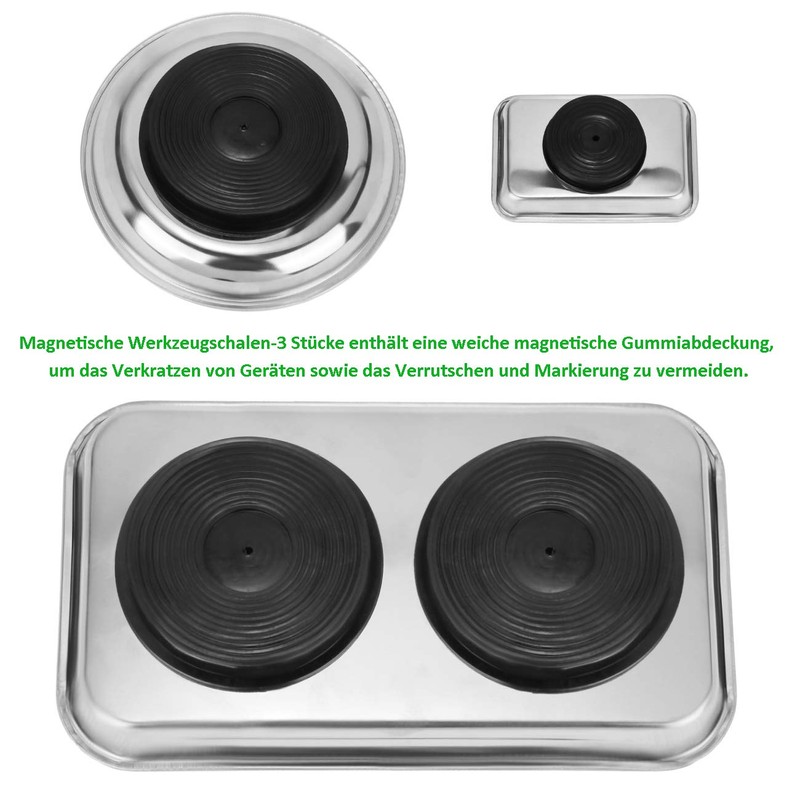 Magnetic Tool Trays, 3 Pieces, Stainless Steel Magnetic Bowl, Hold
