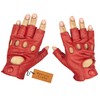 High Quality Red Sheepskin Fingerless Gloves - Comfortable, Durable and