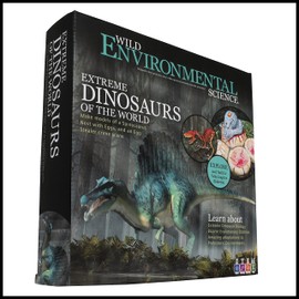 WILD ENVIRONMENTAL SCIENCE Extreme Dinosaurs of The World - for Ages 6+ - Create and Customize Models and Dioramas - Study The Most Extreme Dinosaurs