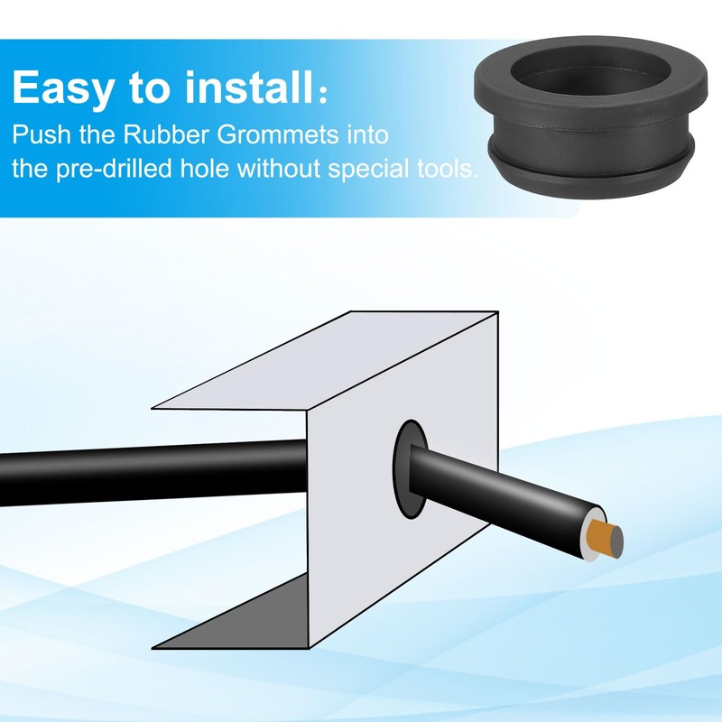 PATIKIL 30mm / 1-3/16" Drill Hole 1" Inner Diameter Rubber