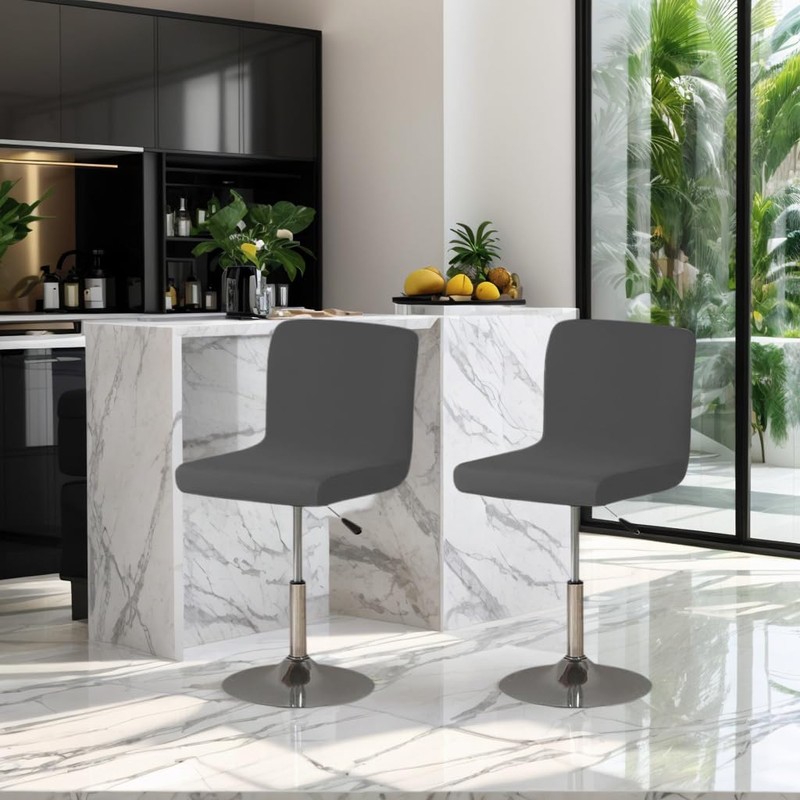 AOSCTELF 6 Pack Bar Stool Covers with Backs, Stretch Washable