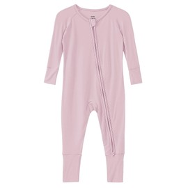 SUZEL Baby Viscose from Bamboo Footless Pajamas Boys Girls Zippy Pjs Sleep 'N Play Romper - 0-24 Months (Lilac & Purple, 3-6 Months)