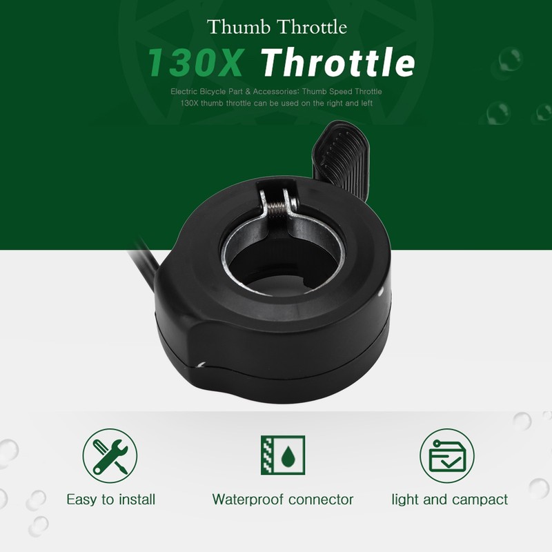 Thumb Throttle Plug 3Pin Left Right Waterproof for Electric Mountain