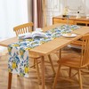 Kiatuniya Lemon Table Runner Blue Orange Yellow Lemon Decorative Table