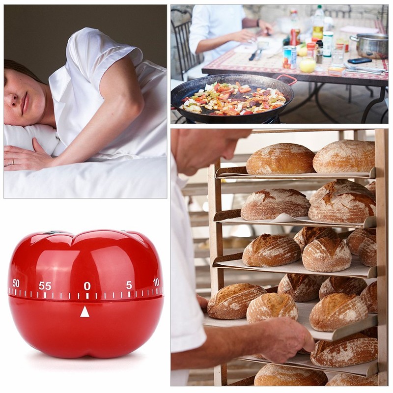 Kitchen Timer, Cooking Timer Tomato Shaped Mechanical 60 Minutes Countdown