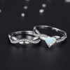 VIKI LYNN Synthetic Opal Ring Women's Engagement Ring 925 Sterling