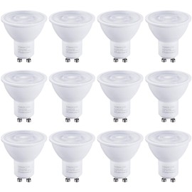 TORCHSTAR 12-Pack GU10 LED Bulbs Dimmable, 500LM 50W Halogen Equivalent, 4000K Cool White, 40° Beam Angle MR16 Spot Light Bulb for Recessed Lighting Track Lighting, UL Listed
