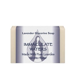Immaculate Waters Natural Bar Soap – Handcrafted with Pure Essential Oils & Lourdes Grotto Water – Moisturizing & Gentle Bar Soap for Sensitive Skin – Calming Aromatherapy Bath & Body Soap (Lavender)