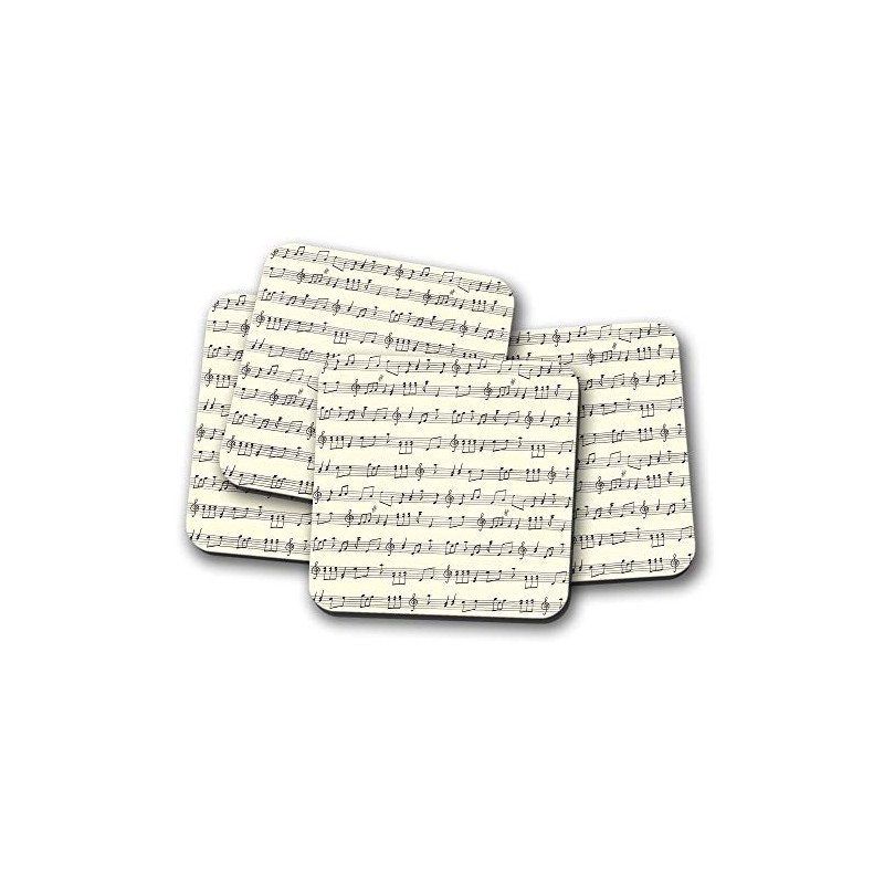 4 Set - Sheet Music Coaster - Musician Piano Teacher
