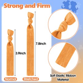 48pcs Blue and Orange Hair Ties，Stretch Webbing No Crease Hair Elastics,Scrunchies Accessories for Thick,Thin, Curly and Ponytail Hair, for Girl Daughter Birthday Family Party