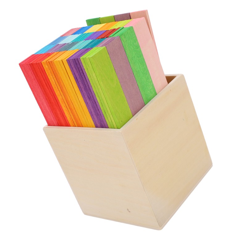 120pcs Wooden Building Blocks Colorful Bridge Building Stacking Toy Toddler