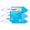 Equate Flushable Wipes, Fresh Scent, 48 Ct, 3 Pack, Blue
