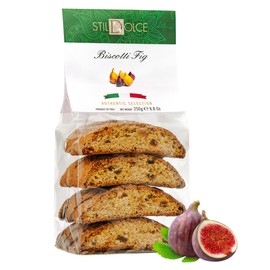 Stildolce Semi-Soft Fig Italian Biscotti Cookies | Made in Tuscany, Italy | Classic Gourmet Biscuits No Preservatives 8.8 Oz