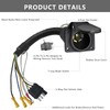 SoulBay Trailer Plug Adapter, 4-Way Flat to 7-Way Blade &