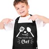 Heyu-Lotus Children's Apron, Cooking Apron, Children Waterproof Cooking Apron, 4 to 12 Years, Children's Apron with Pocket, Children's Baking Set - Hier kocht der Chef