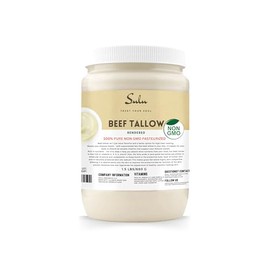 100% Pure Fully Rendered NON GMO Beef Tallow-Food Grade- 24 oz/1.5 LBS- US Raised 100% Suet Pasteurized