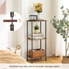 HOOBRO End Table, Small Side Table, Nightstand with 2-Layer Storage