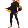 CL convallaria Thermal Underwear for Men with Fly, Long Johns
