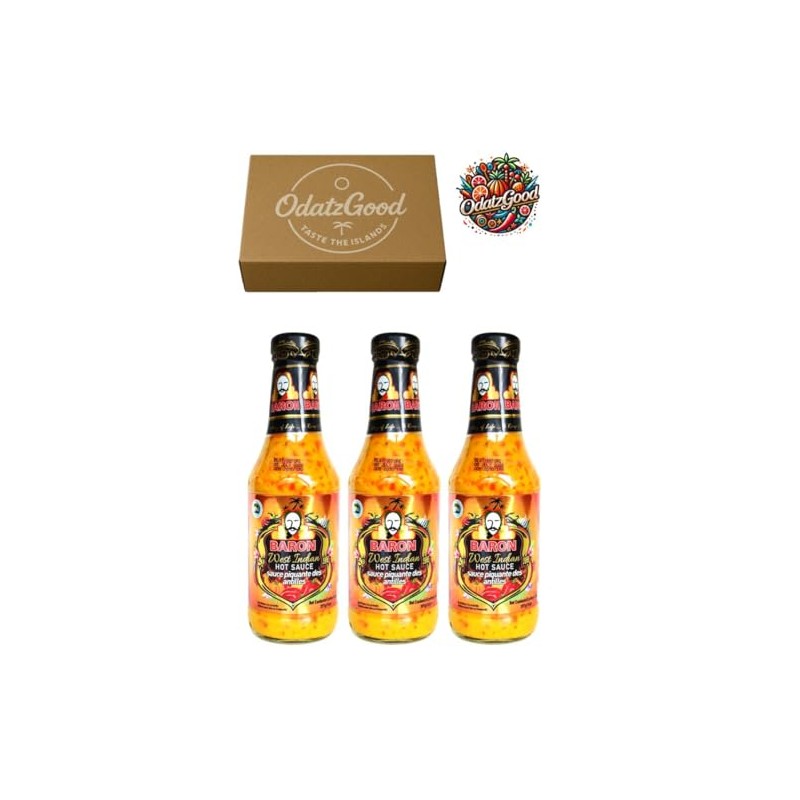 Baron West Indian Hot Sauce 14oz (397g) 3-Pack – Product