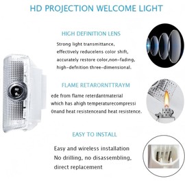 Never Fade LED Car Door Light Door Light Logo Welcome Logo Lights Accessories Compatible with Q50 Q60 Q70 G25 G37 QX50/56/60/70/80 M25/35/37/45/56 FX35/37/45/50 EX25/35/37(2PCS)