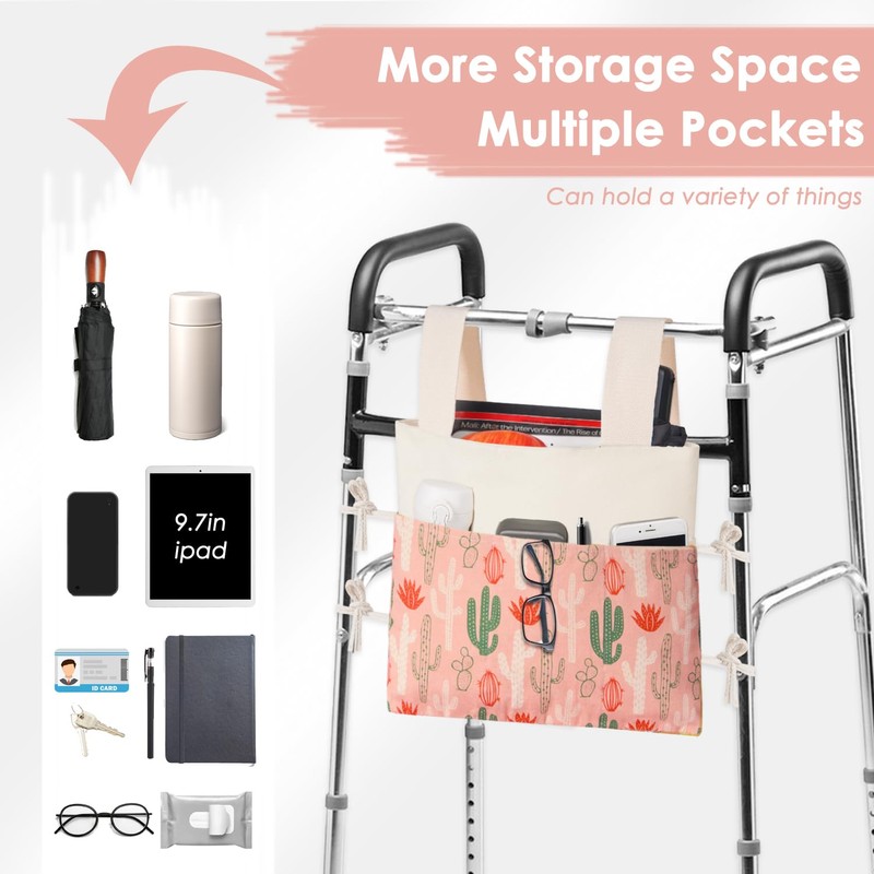 TOGETRUE Walker Bag, Handy Walker Basket with Water Cup Holder,