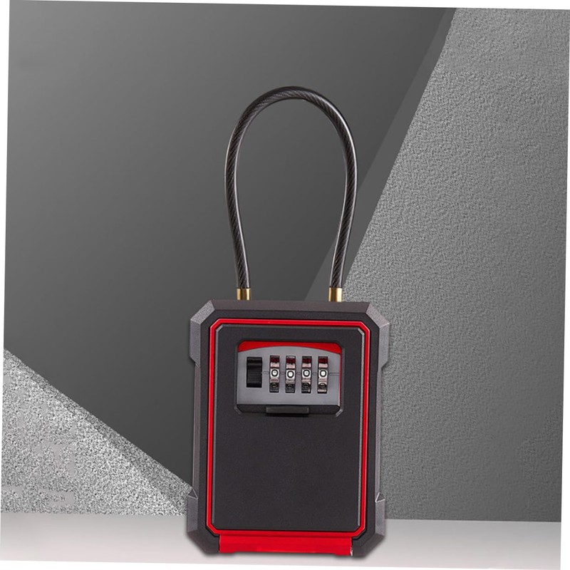 SHINEOFI 1Set Lock Box with Code Wall Mount Key Storage