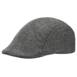 Ukerdo Duckbill Fitted Hats Gatsby Concise Classics Grey Flax Ivy Drivers Retro Accessories Summer Handmade for Men Women Outdoor Sunscreen Cabbie