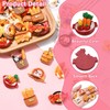 Ipotkitt 60pcs 12 Styles Baking Theme Resin Cabochons Bread Vegetable