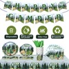 Nicime Happy Camper Party Supplies, Cute Forest Camping Tableware for