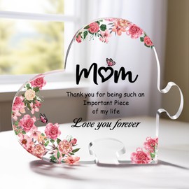 Zdovivot Mother Acrylic Keepsake, Shaped Gift for Mum, Mother's Day, Birthday, Wedding, Anniversary, Graduation, Housewarming, Valentine's Day, Mother Acrylic Keepsake Gifts for Women, Mother