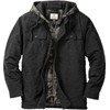 Legendary Whitetails Men's Maplewood Hooded Shirt Jacket, Black Heather