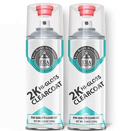 ERA Paints 2K High Gloss Automotive Clear Coat Spray/Aerosol Can – Professional Quality & Finish - Easy to Use – Best Value (2 pack)