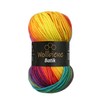 Wollbiene Batik Wool with Colour Gradient, Multicoloured Knitting Wool, Crochet