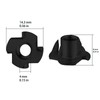 Wensilon 100pcs M4x8 T-nut Black Four-jaw - for Home, Hotel