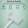 Downspout Bracket white - Adjustable size, heavy-duty galvanized iron with