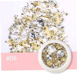 Healvian 6sets Rhinestone Nail Art Accessories Manicure Decorations for Women Beautiful Mixed Style Supplies Lightweight Nail Art for Home