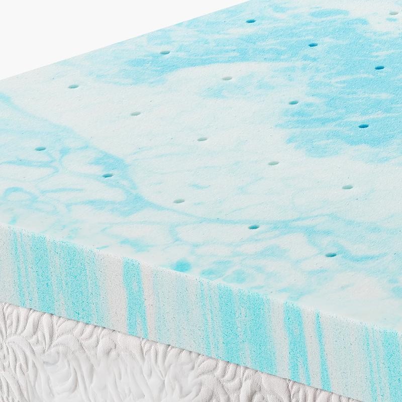 Sweet Furniture Memory Foam Bed Topper with Cooling Gel Swirl