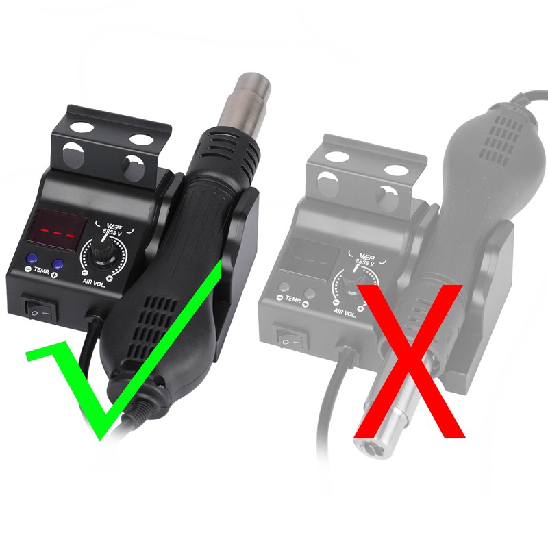 WEP 8858-V Hot Air Rework Station Kit with Compact Size,