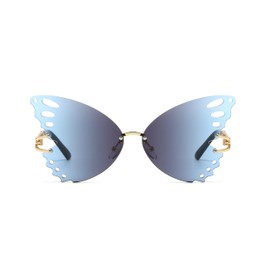 WDZAYXC Butterfly Sunglasses for Women, Stylish Sunglasses with Protective Lenses for Fashionable Women, grey / blue