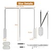 bimiti Pull Down Closet Rod White, Adjustable 33-45 inches Side