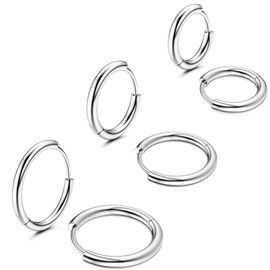 Kakonia F136 Titanium Hoop Earrings 14K Gold Plated Small Hoop Earrings Mini Huggie Earrings for Women Hypoallergenic Titanium Earrings