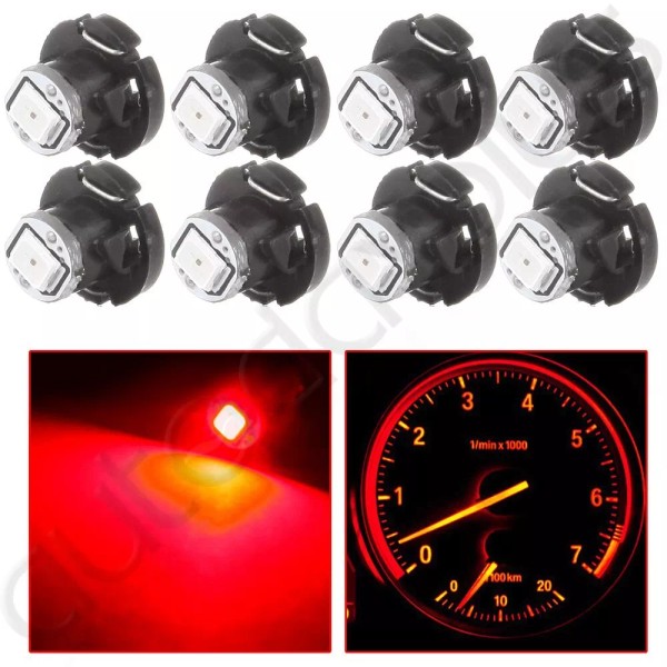 Aceparts 10X T4.2 NEO WEDGE 2835 LED RED DASH HVAC