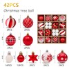 VOPIWOZ Pack of 42 Christmas Tree Baubles, Christmas Tree Decorations
