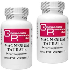 Cardiovascular Research Magnesium Taurate - 125 mg Elemental Magnesium -120 Count (60 X2)